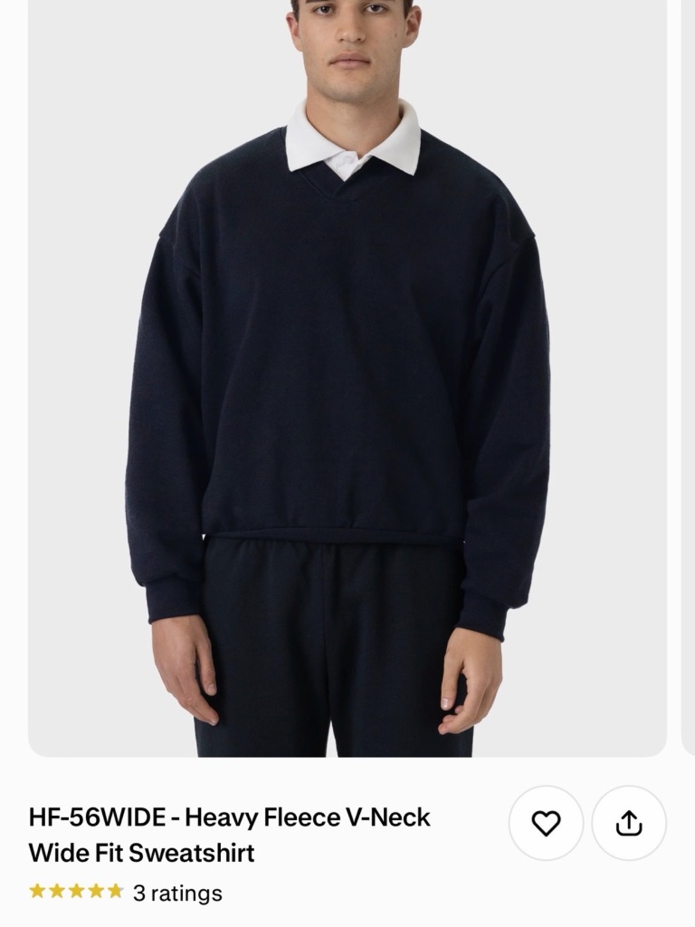 Los Angeles Apparel Navy V-Neck Sweater